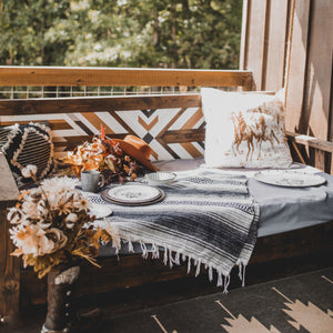 HiEnd Accents Ranch Life Melamine Dinnerware Set PK213814 White/Black Melamine 