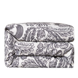 HiEnd Accents Augusta Toile Duvet Cover Set PK4162-SQ-GY Gray Materials:  Duvet: 20% cotton/80% poly; Euro: Shell: 20% cotton/80% poly; Standard Sham: 100% Poly; Dec Pillow: Shell: 45% cotton/65% poly, Filling: 100% poly 92x96x0.5