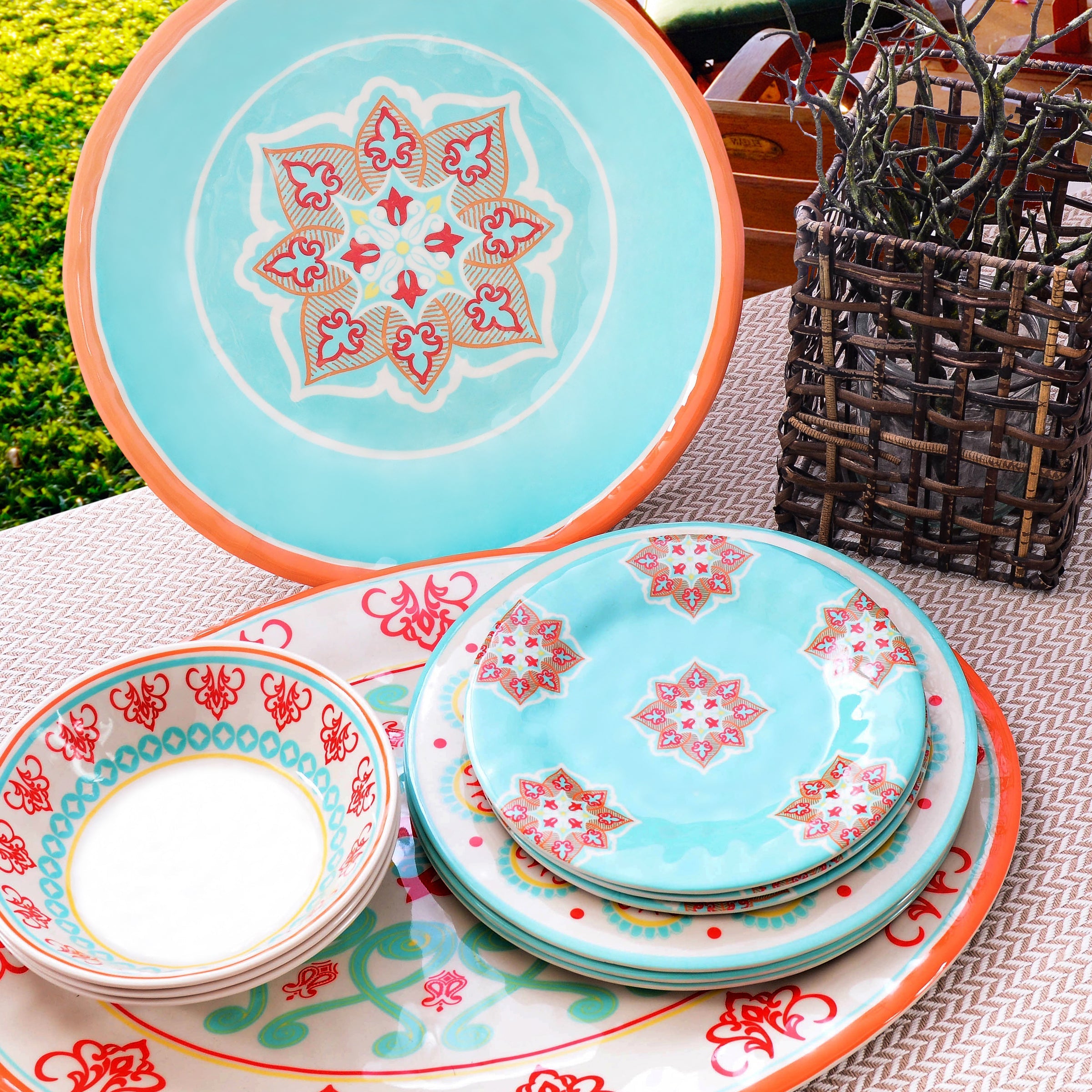 Western Melamine Dinnerware Set - Thumbnail 2