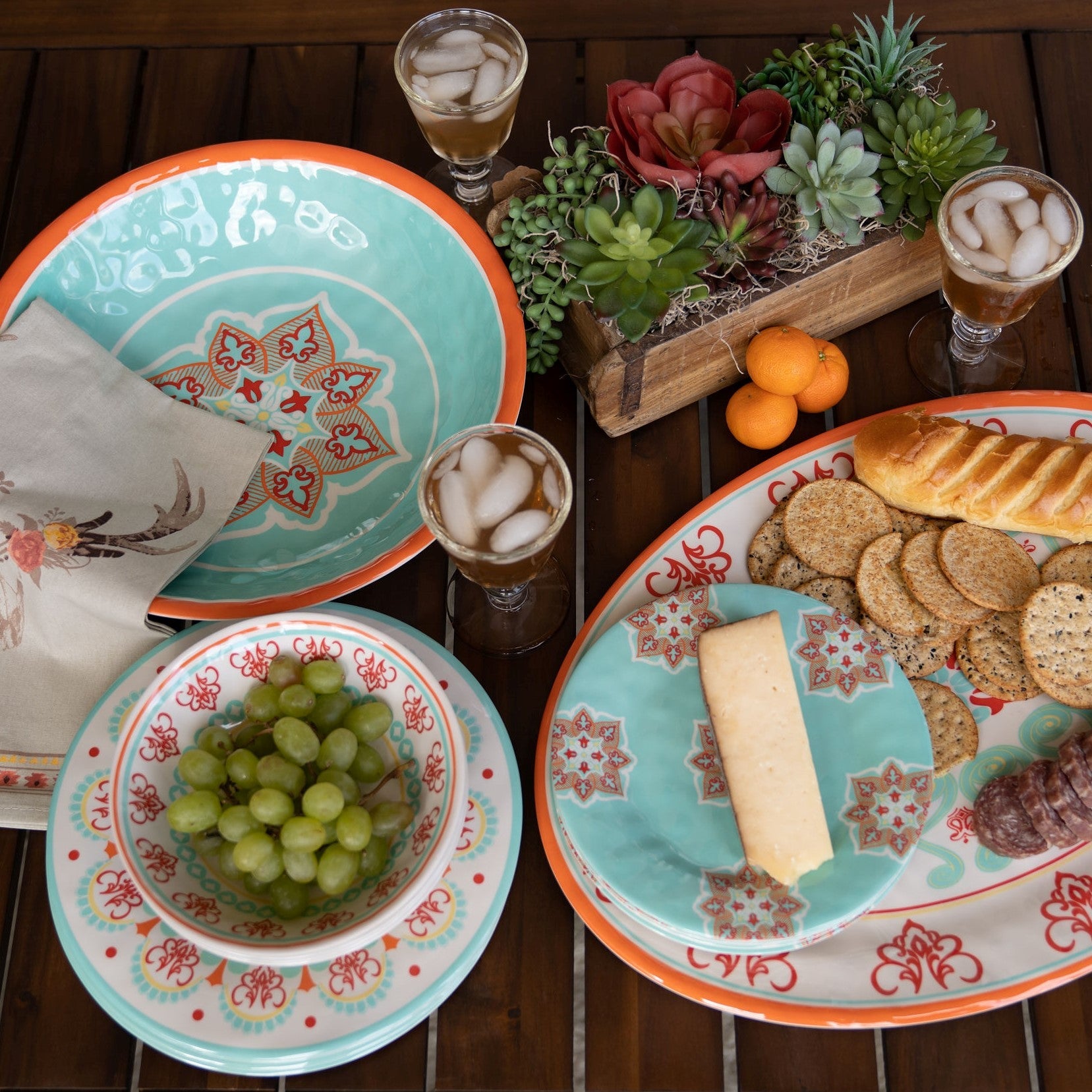 Western Melamine Dinnerware Set