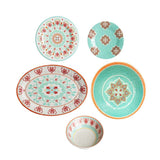 HiEnd Accents Western Melamine Set PK500114 Multi Color Melamine 