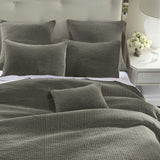 HiEnd Accents Stonewashed Cotton Velvet Quilt Set PK6500-FQ-GY Gray Face and Back: 100% cotton; Fill: 100% polyester 92x96x0.5