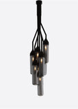 Darsie Pendant Lamp Black Carbon Steel And Glass..