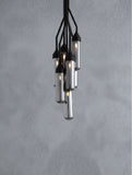 Darsie Pendant Lamp Black Carbon Steel And Glass..