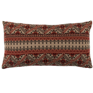 HiEnd Accents Fair Isle Rustic Red Knit Body Pillow PL5002-LS-FI Brown, Red Shell: 100% acrylic; Fill: 100% waterfowl feathers 21x35x1