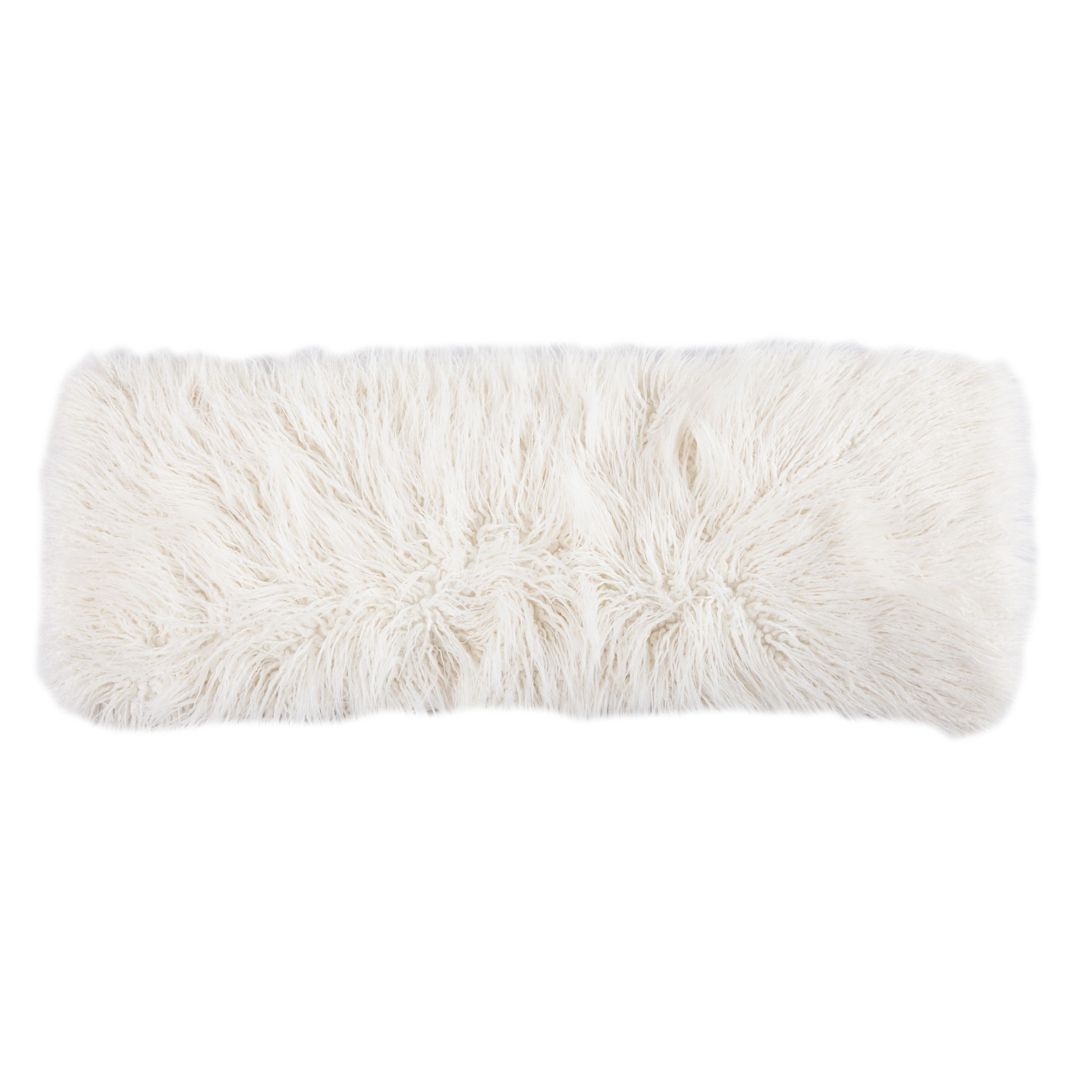 Mongolian Faux Fur Lumbar Pillow - Thumbnail 3