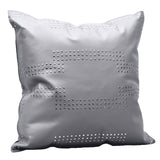 HiEnd Accents Genuine Leather Geometric Studded Throw Pillow PL5013 Gray Shell: 100% Leather , Filing: 100% Waterfowl Feathers 20x20x6