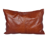 Genuine Leather Buckskin Lumbar Pillow