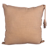 HiEnd Accents Genuine Leather Chevron Tasseled Throw Pillow PL5017 Tan Shell: 100% leather; Fill: 100% waterfowl feathers 20x20