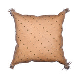 Genuine Leather Hide Tasseled Throw Pillow