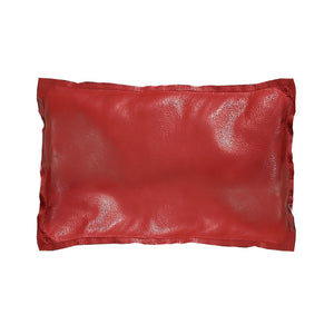 HiEnd Accents Red Pebble Leather Pillow PL5023 Red Shell: 100% Leather , Filing: 100% Waterfowl Feathers 