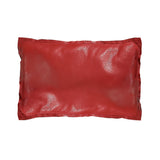 Red Pebble Leather Pillow