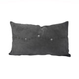 HiEnd Accents Western Suede Antique Silver Concho & Studded Lumbar Pillow PL5031-OS-GY Gray Shell - Front: 100% suede leather, Back: 100% cotton. Fill - 100% waterfowl feathers. 12x20