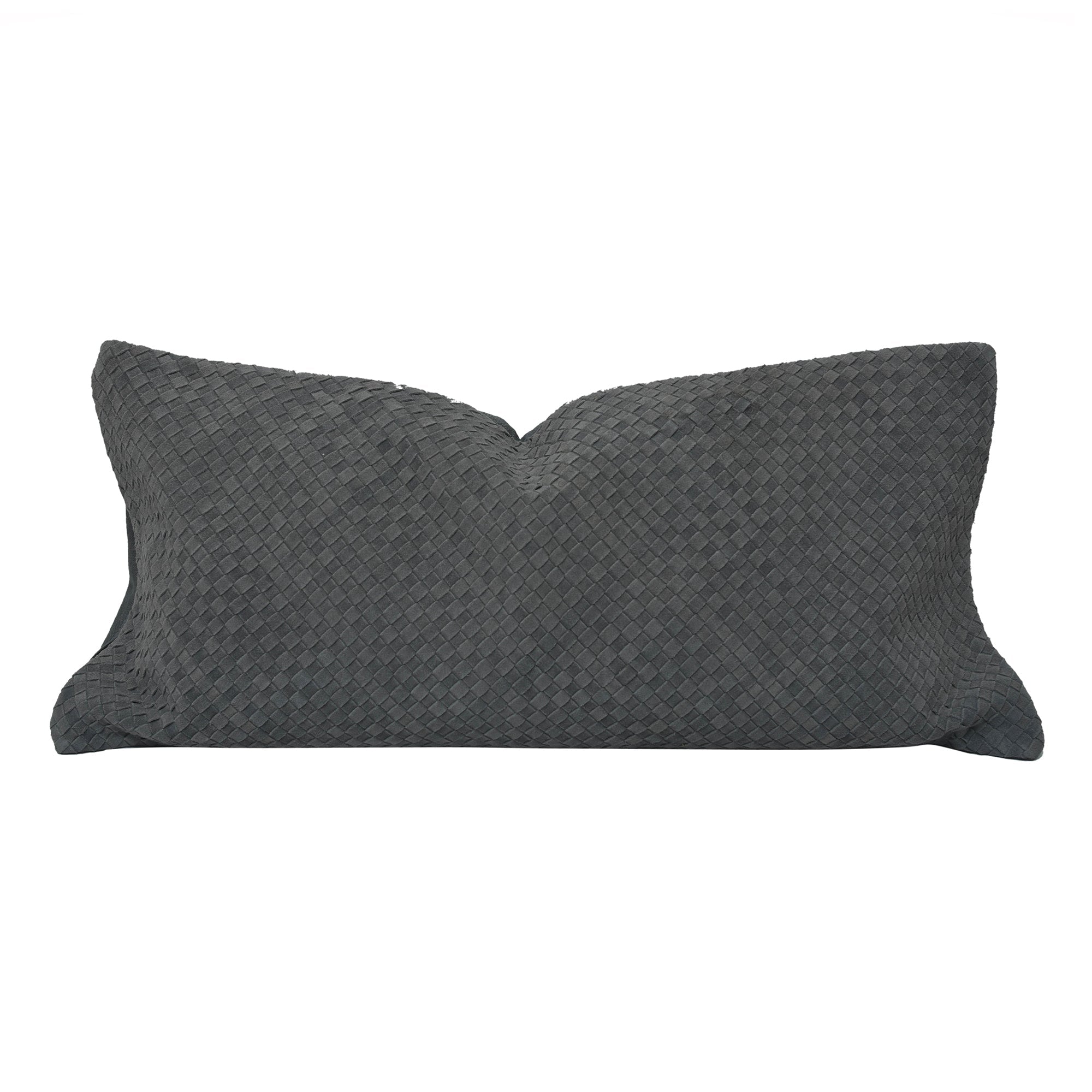 Woven Suede Lumbar Pillow - Thumbnail 3
