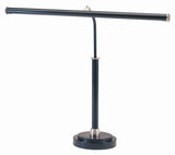 LED Piano Lamp Black with Satin Nickel Accents