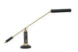 Counter Balance Polished Brass and Black Marble LED Piano/Desk Lamp