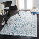 Palermo 846  Power Loomed 100% Viscose Rug Blue / Beige