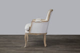 Baxton Studio Napoleon Traditional French Accent Chair-Oak