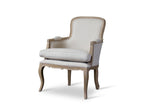 Baxton Studio Napoleon Traditional French Accent Chair-Oak