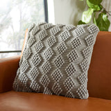 Camie Pillow Light Grey 65% WOOL/35% COTTON PLS122B-2020