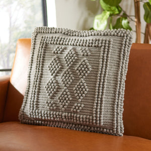 Darvey Pillow Light Grey 65% WOOL/35% COTTON PLS123C-2020