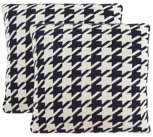 Safavieh Cantil Pillow - Set of 2 Black / Ivory Cotton/Polyester PLS400A-1818-SET2