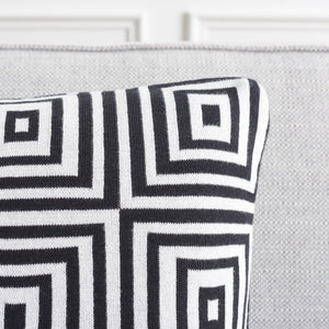 Safavieh Nova Pillow - Set of 2 Black / Ivory Cotton/Polyester PLS402A-1818-SET2