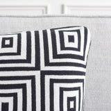 Safavieh Nova Pillow - Set of 2 Black / Ivory Cotton/Polyester PLS402A-1818-SET2