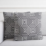 Safavieh Nova Pillow - Set of 2 Black / Ivory Cotton/Polyester PLS402A-1818-SET2