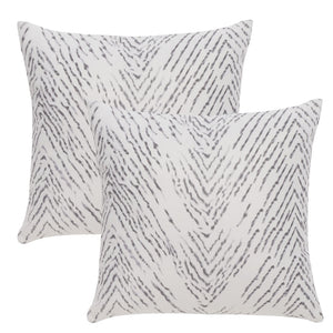 Safavieh Zecora Pillow - Set of 2 Ivory / Black PLS4507A-1818-SET