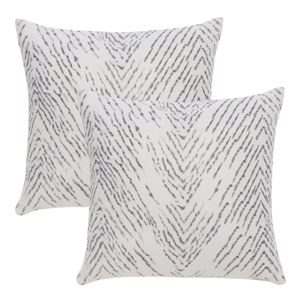 Safavieh Zecora Pillow - Set of 2 Ivory / Black PLS4507A-1818-SET