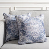 Safavieh Zeru Pillow - Set of 2 Blue / Beige PLS4508A-1818-SET