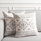 Safavieh Samira Pillow - Set of 2 Beige / Black PLS4509A-1818-SET