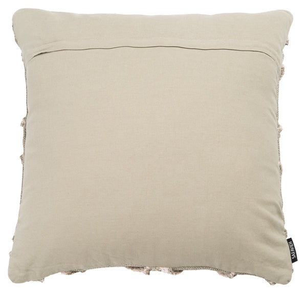 Ashlin Pillow Grey / Beige COTTON SLUB PATCH WORK PLS6526F-1818