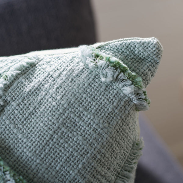 Ashlin Pillow Green COTTON SLUB PATCH WORK PLS6526H-1818