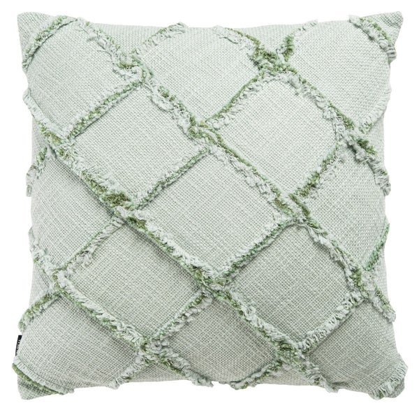 Ashlin Pillow Green COTTON SLUB PATCH WORK PLS6526H-1818