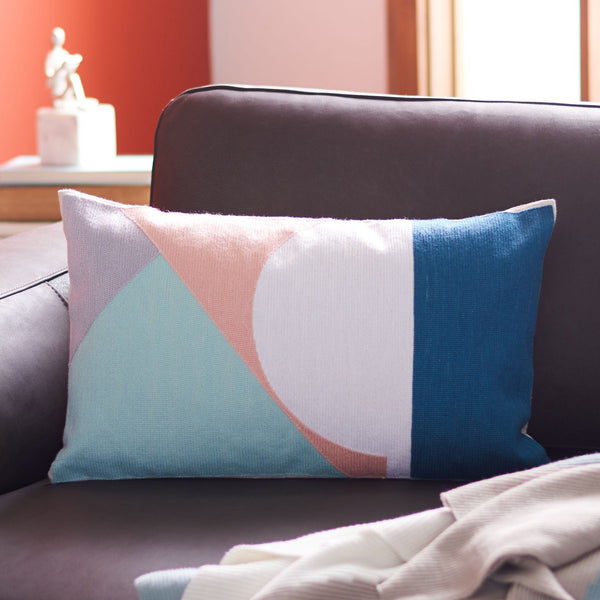 Breslyn Pillow - Mid-Century Chic Design in Sage, Lavender & Navy - Ultra-Soft Cotton Blend Comfort