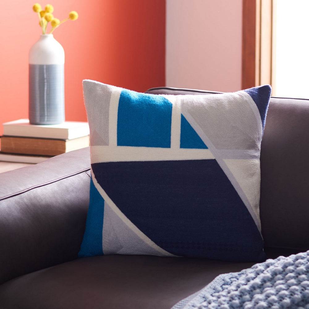 Ellania Pillow - Contemporary Chic Accent with Blue & Grey Hues for Stylish Home Decor Upgrade