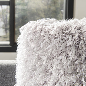 Safavieh Shag Modish Metallic Pillow Metallic Silver Polyester  PLS732A-1220