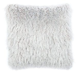 Safavieh Shag Modish Metallic Pillow Metallic Silver Polyester  PLS732A-1220