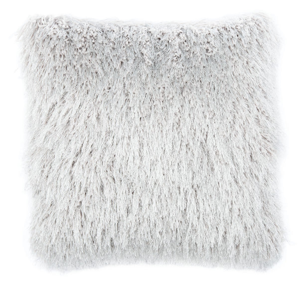 Safavieh Shag Modish Metallic Pillow Metallic Silver Polyester  PLS732A-1220