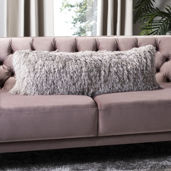 Safavieh Shag Modish Metallic Pillow Metallic Silver Polyester  PLS732A-1220