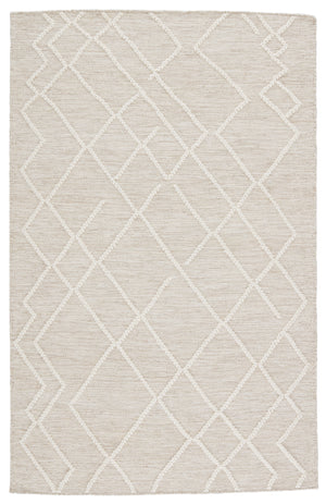 Jaipur Living Moab Natural Geometric Light Gray/ Ivory Area Rug (10'X14')