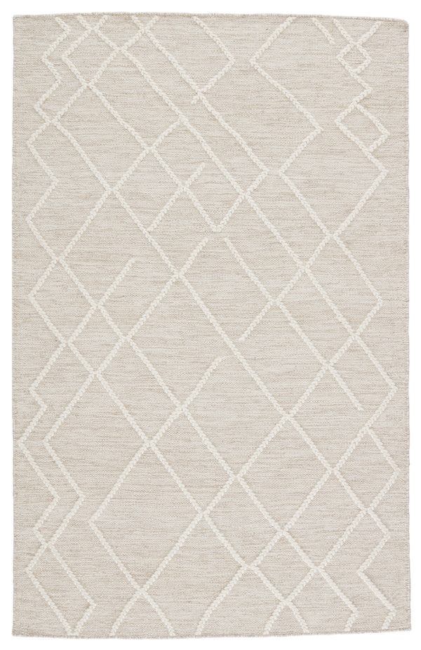 Jaipur Living Moab Natural Geometric Light Gray/ Ivory Area Rug (10'X14')
