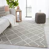 Jaipur Living Moab Natural Geometric Gray/ Ivory Area Rug (10'X14')