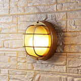 Safavieh Elson Outdoor Wall Sconce -Set Of 2 Gold Metal / Glass PLT4022A-SET2