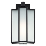 Safavieh Hyla Outdoor Wall Sconce/Black Black / White Metal / Glass PLT4023A