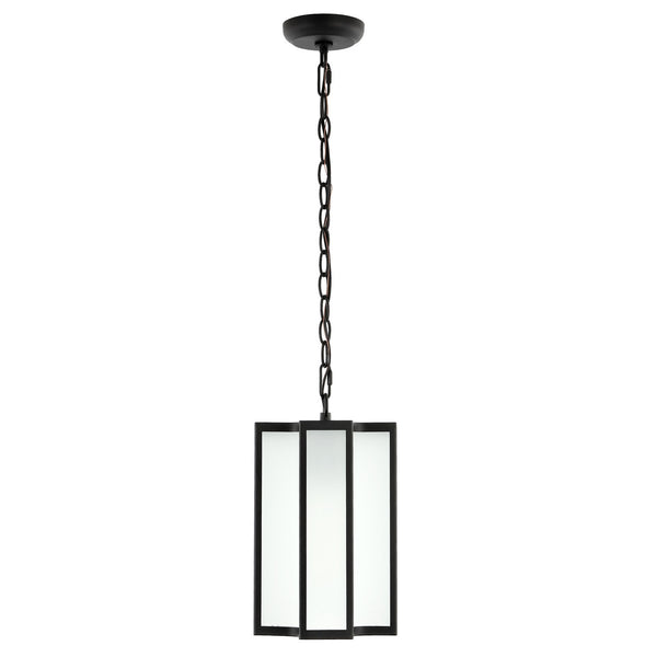 Safavieh Hyla Outdoor Pendant/Black Black / White Metal / Glass PLT4024A