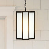 Safavieh Hyla Outdoor Pendant/Black Black / White Metal / Glass PLT4024A