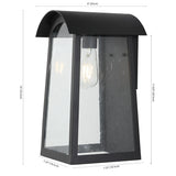 Safavieh Adalai Outdoor Wall Sconce Black  PLT4027A